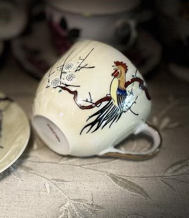 Vintage Hand-painted 'Foreign' Tea Cup & Saucer Set
