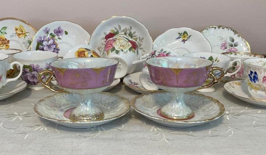 A Pair, Vintage Tea Cup & Saucer Set Made in Japan